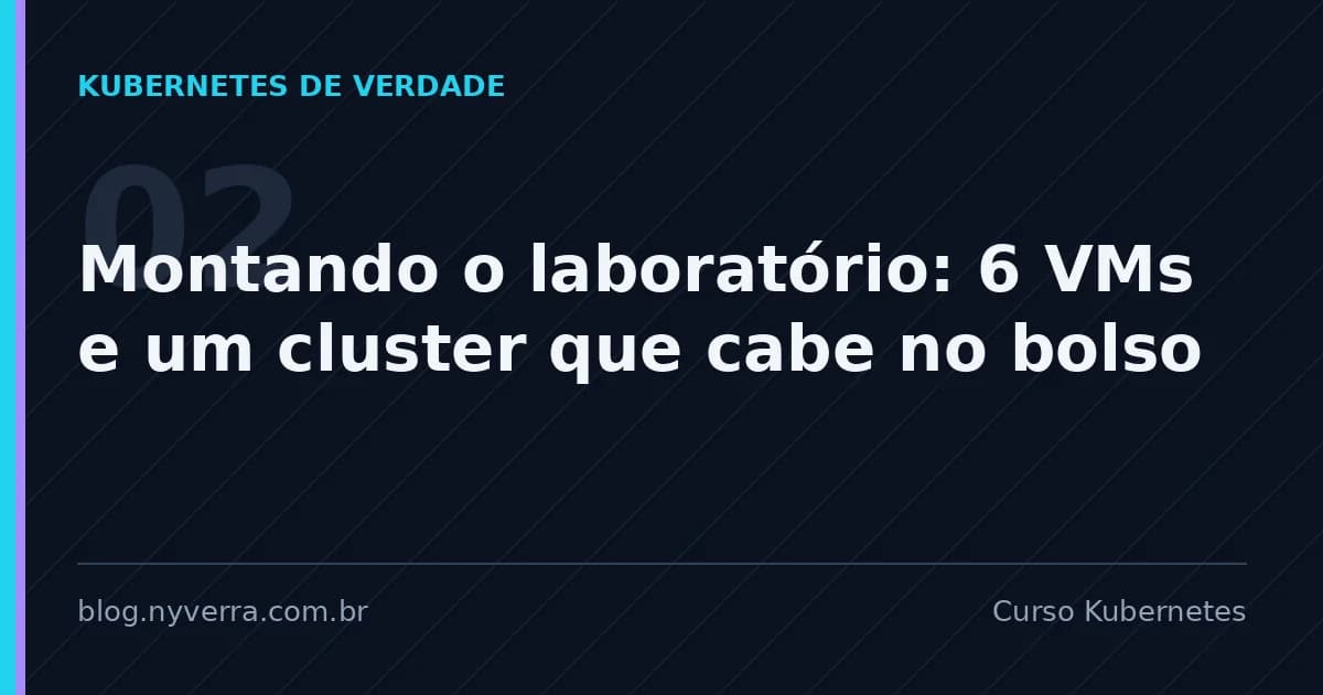 Curso Kubernetes 02 — Montando o laboratório: 6 VMs e um cluster que cabe no bolso