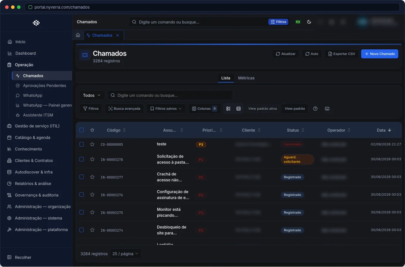 Chamados no Portal Nyverra: guia completo de incidentes e requisições — Portal Nyverra ITSM